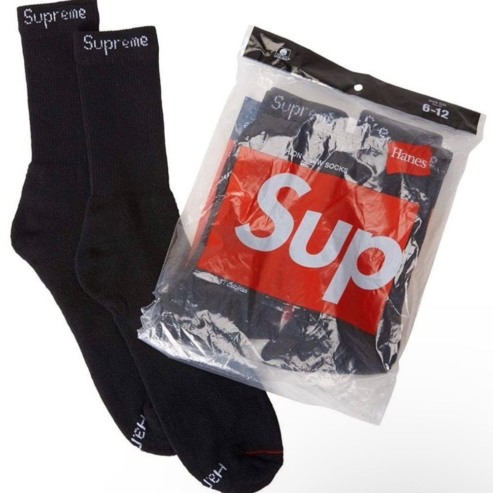 x1 Pair New Supreme x Hanes Socks